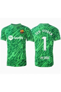 Barcelona Ter Stegen #1 Keeper Fotballdrakt Borte Klær 2024-25 Korte ermer